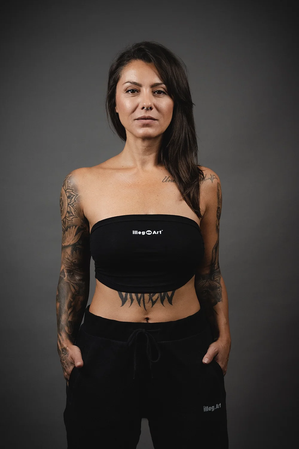 Frauen Bandeau illeg.Art Black 1