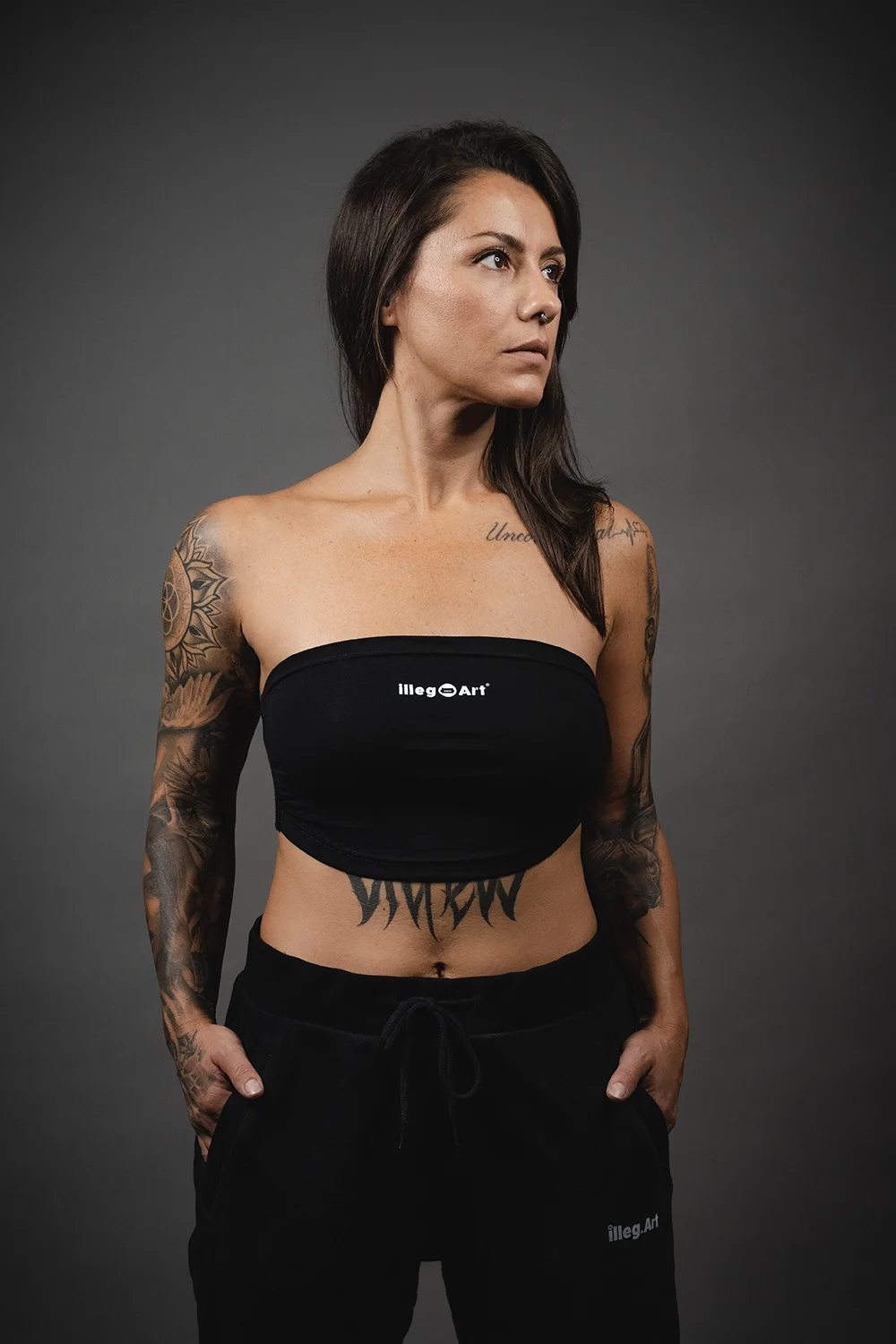 Frauen Bandeau illeg.Art Black 2
