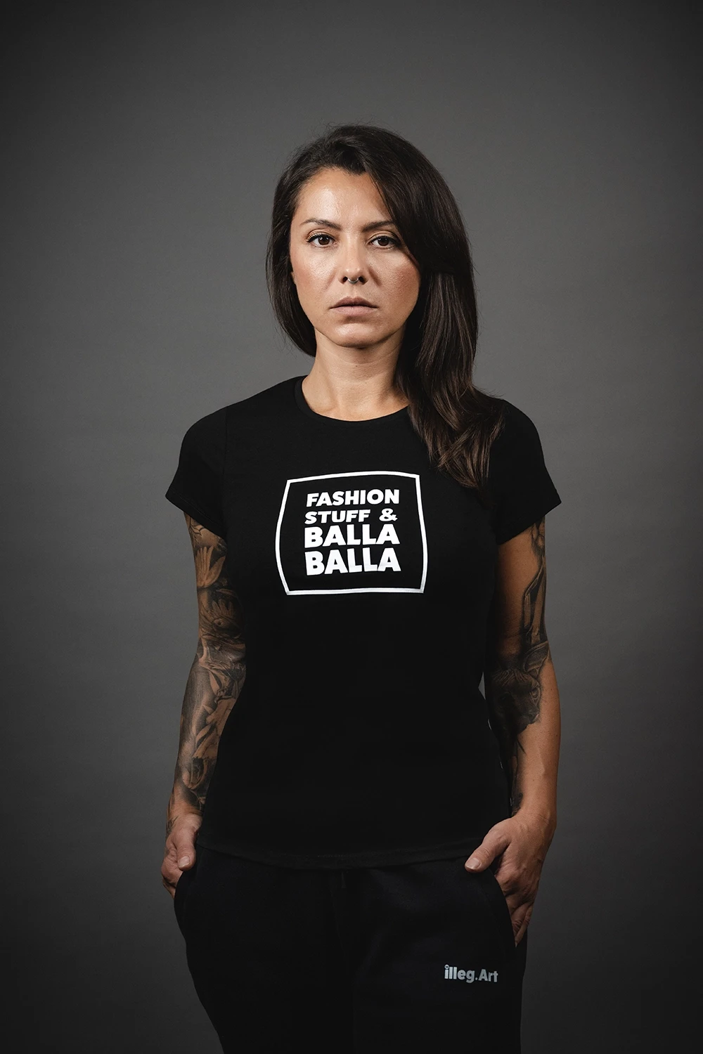 Frauen T-Shirt Fashion Stuff & Balla Balla black 1