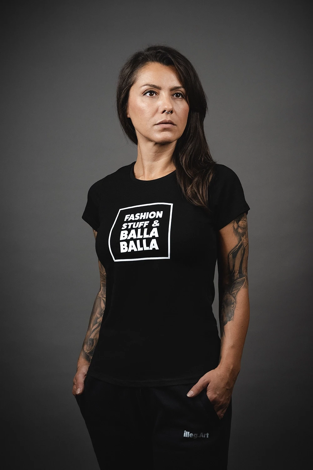 Frauen T-Shirt Fashion Stuff & Balla Balla black 2